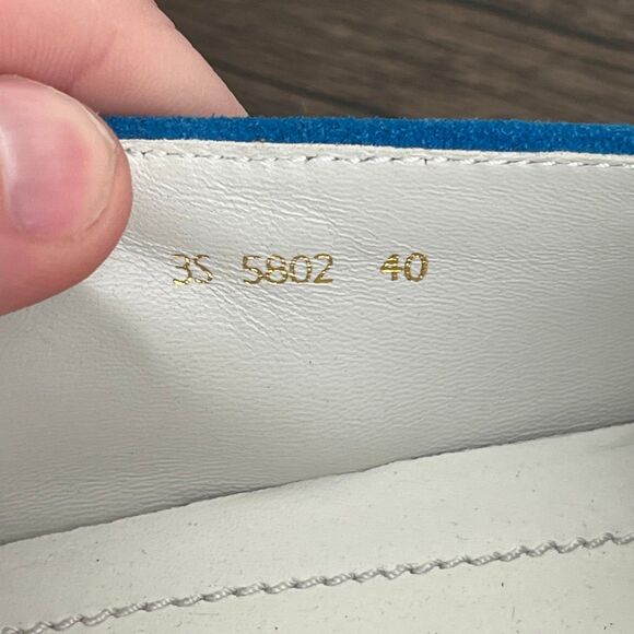 PRADA Blue Suede Loafer Slip On Sneakers Shoes Womens Size 40 EU / 9 US - Picture 8 of 8